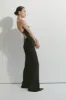 Textured Silk Pants - Black sold by St. Agni