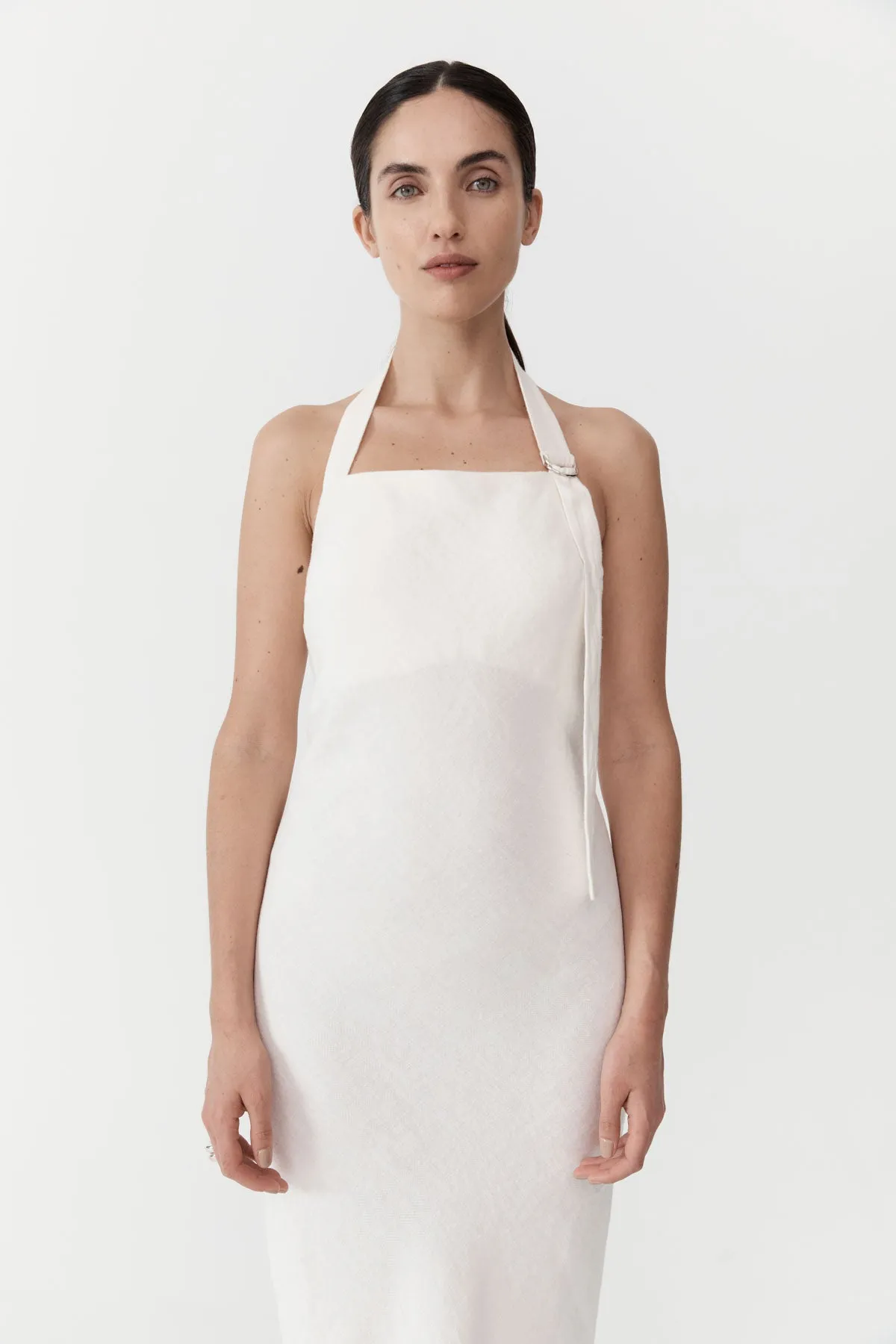 Linen Bias Maxi Dress - Ivory sold by St. Agni product image thumbnail 3