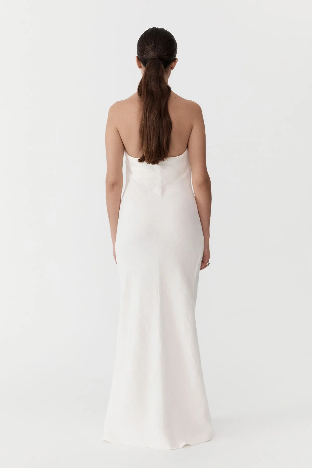 Linen Bias Maxi Dress - Ivory sold by St. Agni product image thumbnail 4
