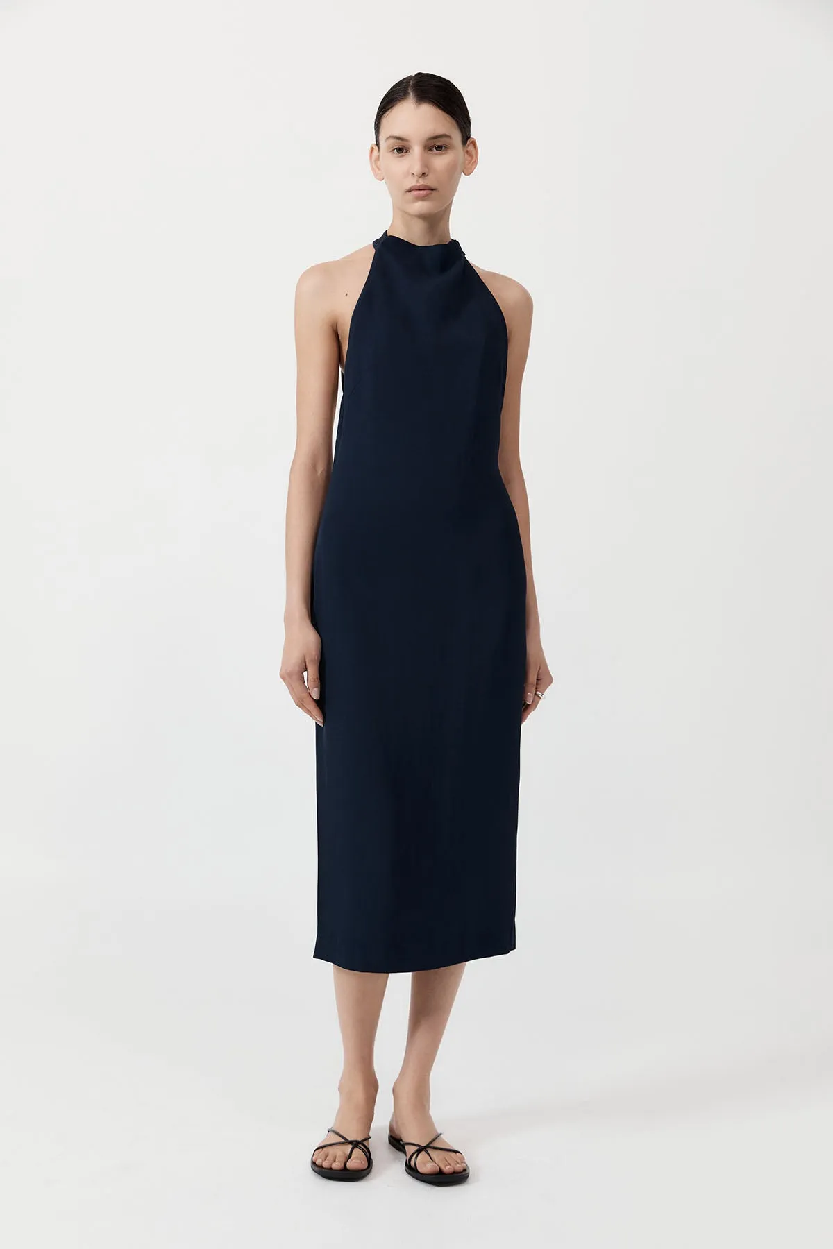 Asymm Belt Back Dress - Inkwell sold by St. Agni