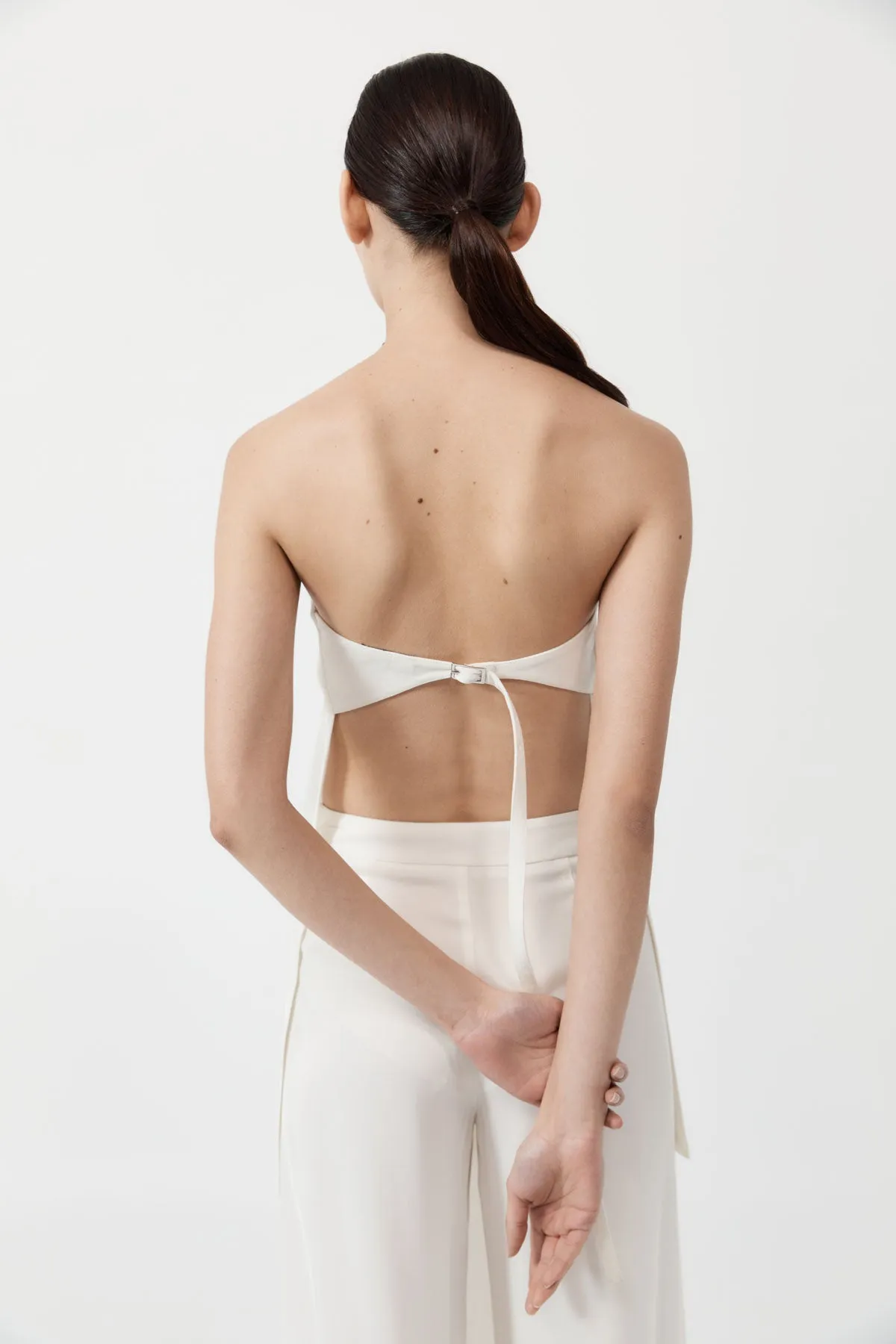 Strapless Buckle Back Top - Off White sold by St. Agni product image thumbnail 4