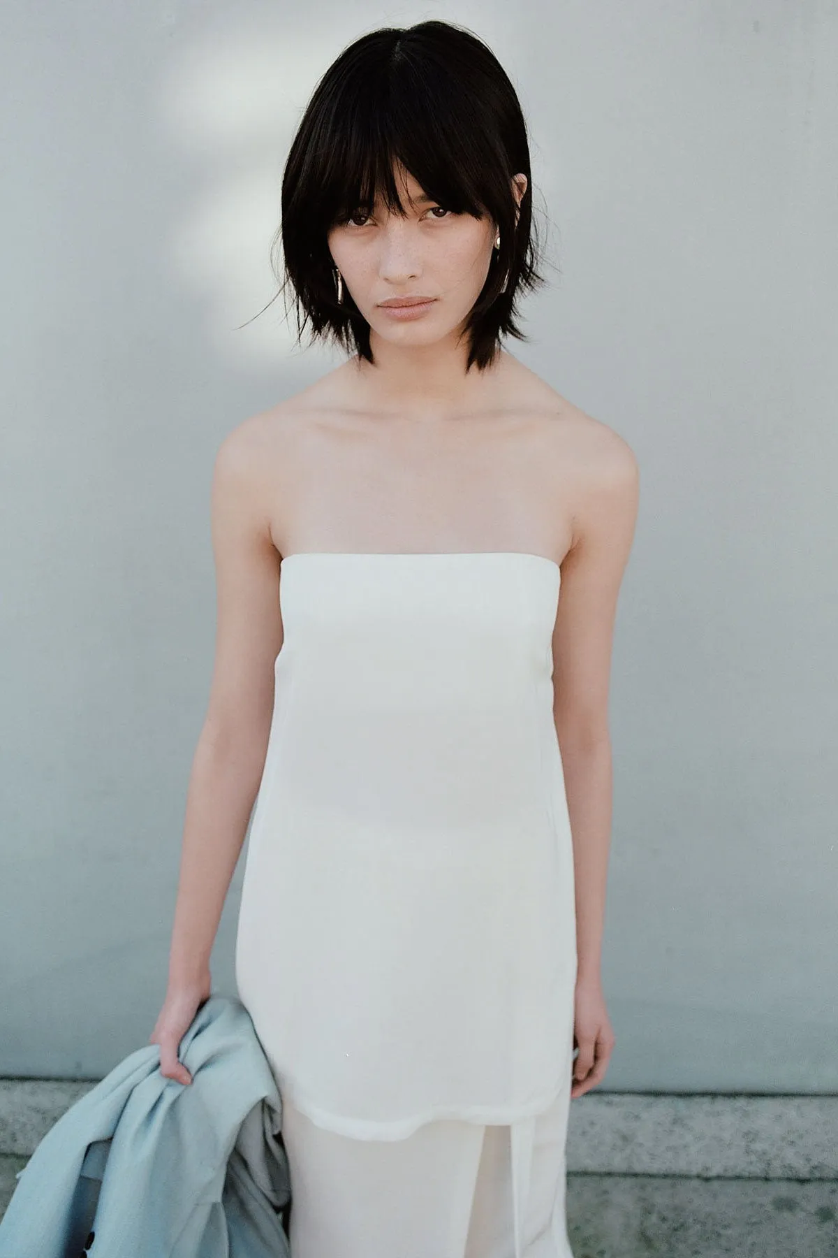 Strapless Buckle Back Top - Off White sold by St. Agni product image thumbnail 5