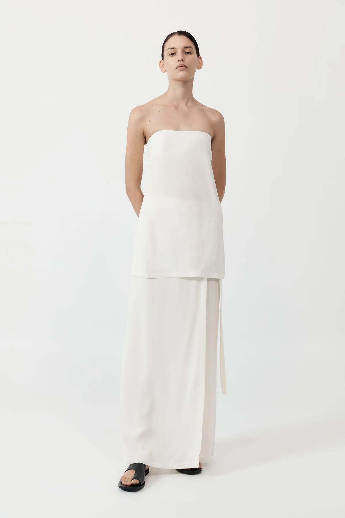 Strapless Buckle Back Top - Off White sold by St. Agni product image thumbnail 2