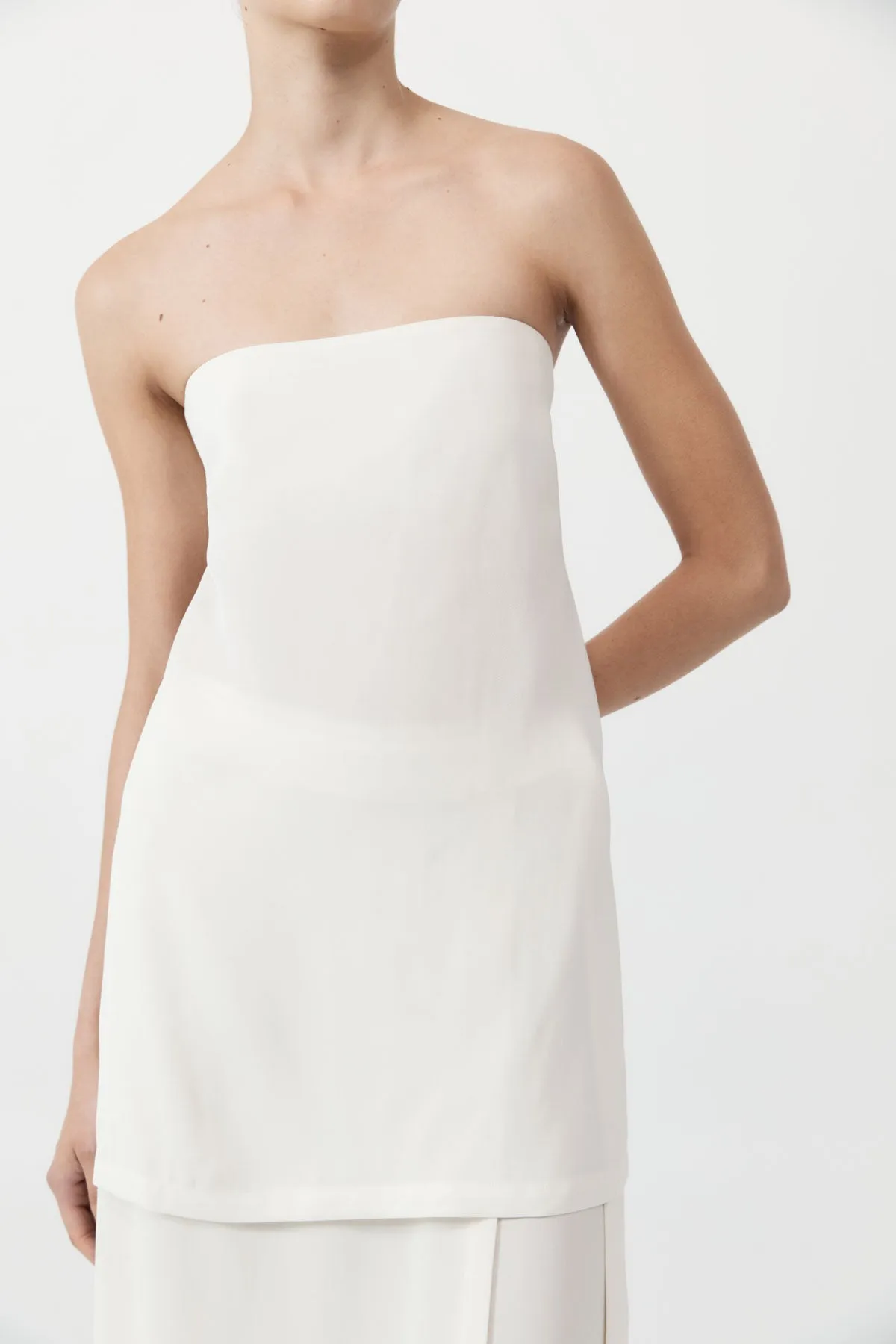 Strapless Buckle Back Top - Off White sold by St. Agni