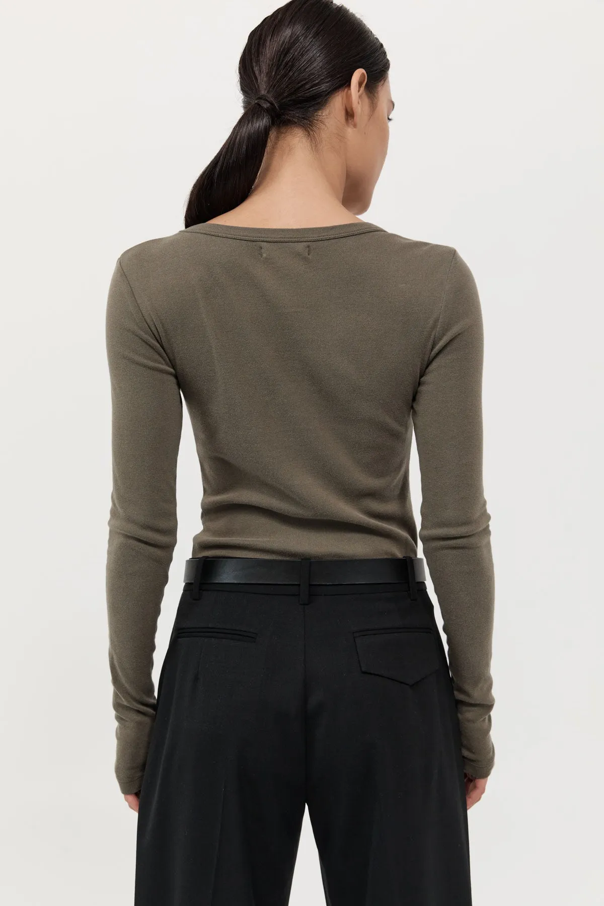 Organic Cotton Long Sleeve Top - Kelp sold by St. Agni product image thumbnail 4