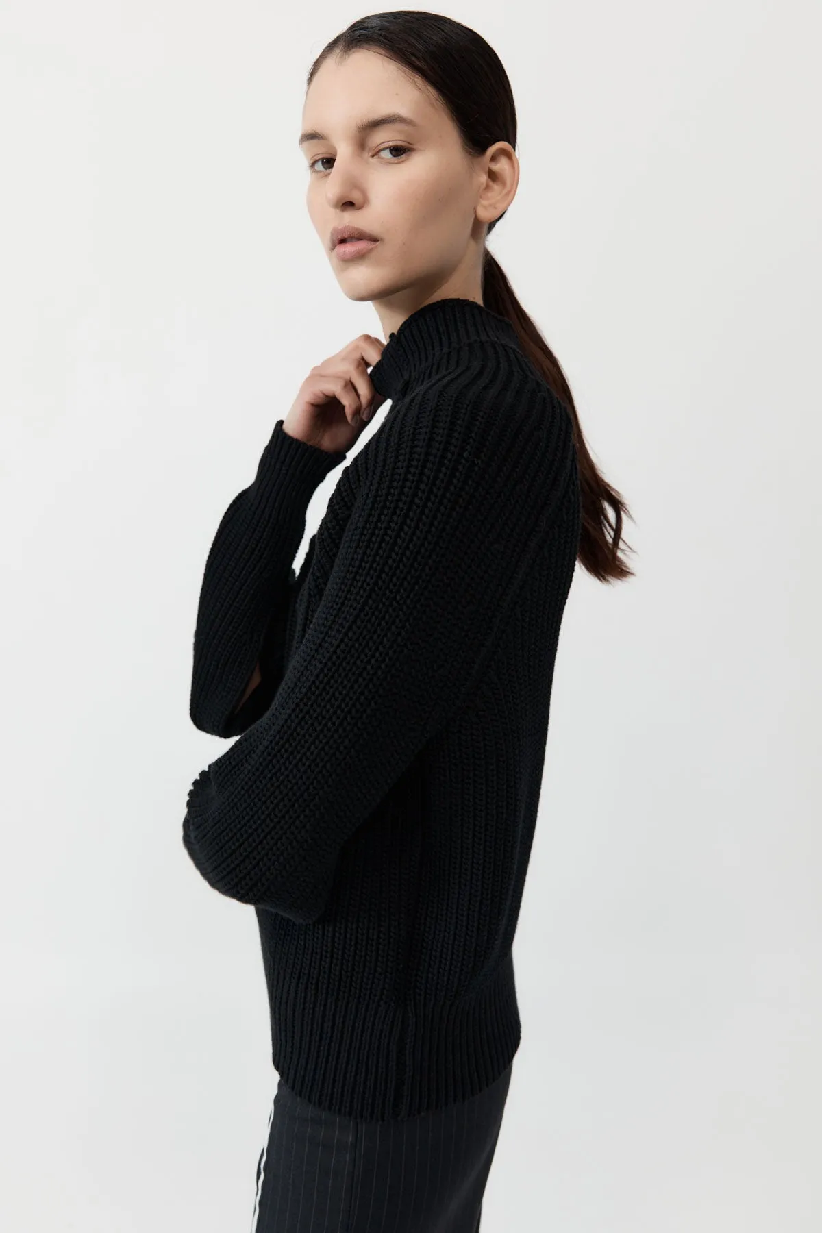 Split Sleeve Jumper - Black sold by St. Agni