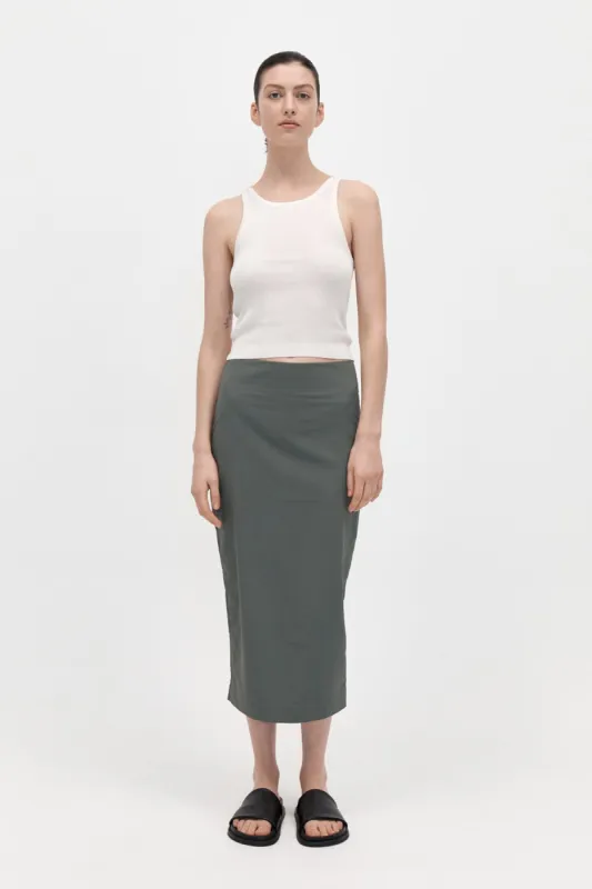 Low Waist Pencil Skirt - Thyme sold by St. Agni
