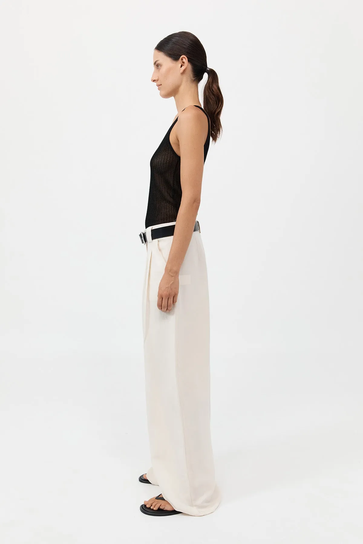 Wide Leg Pleat Pants - Tofu sold by St. Agni product image thumbnail 4