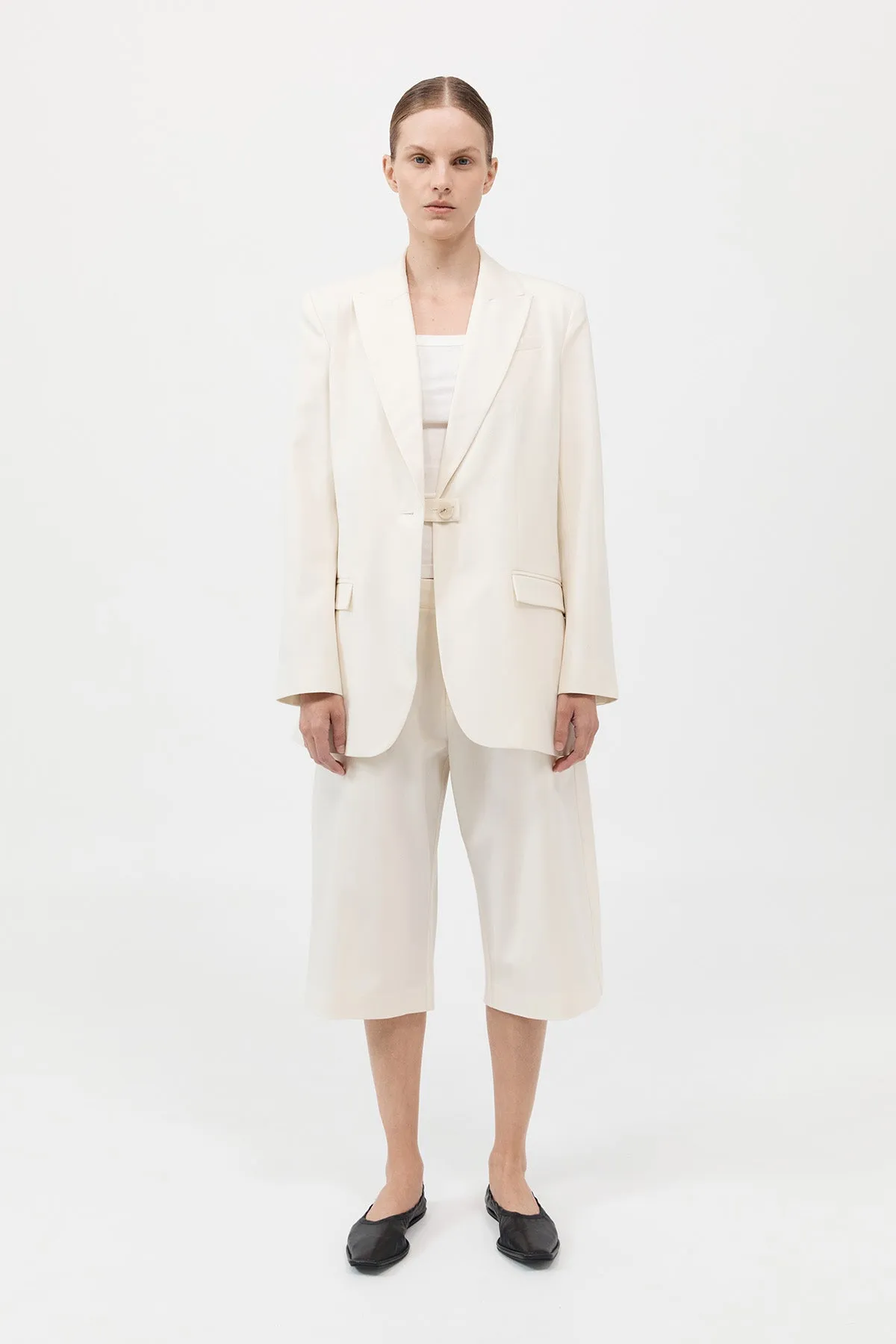 Belt Detail Blazer - Milk sold by St. Agni product image thumbnail 3