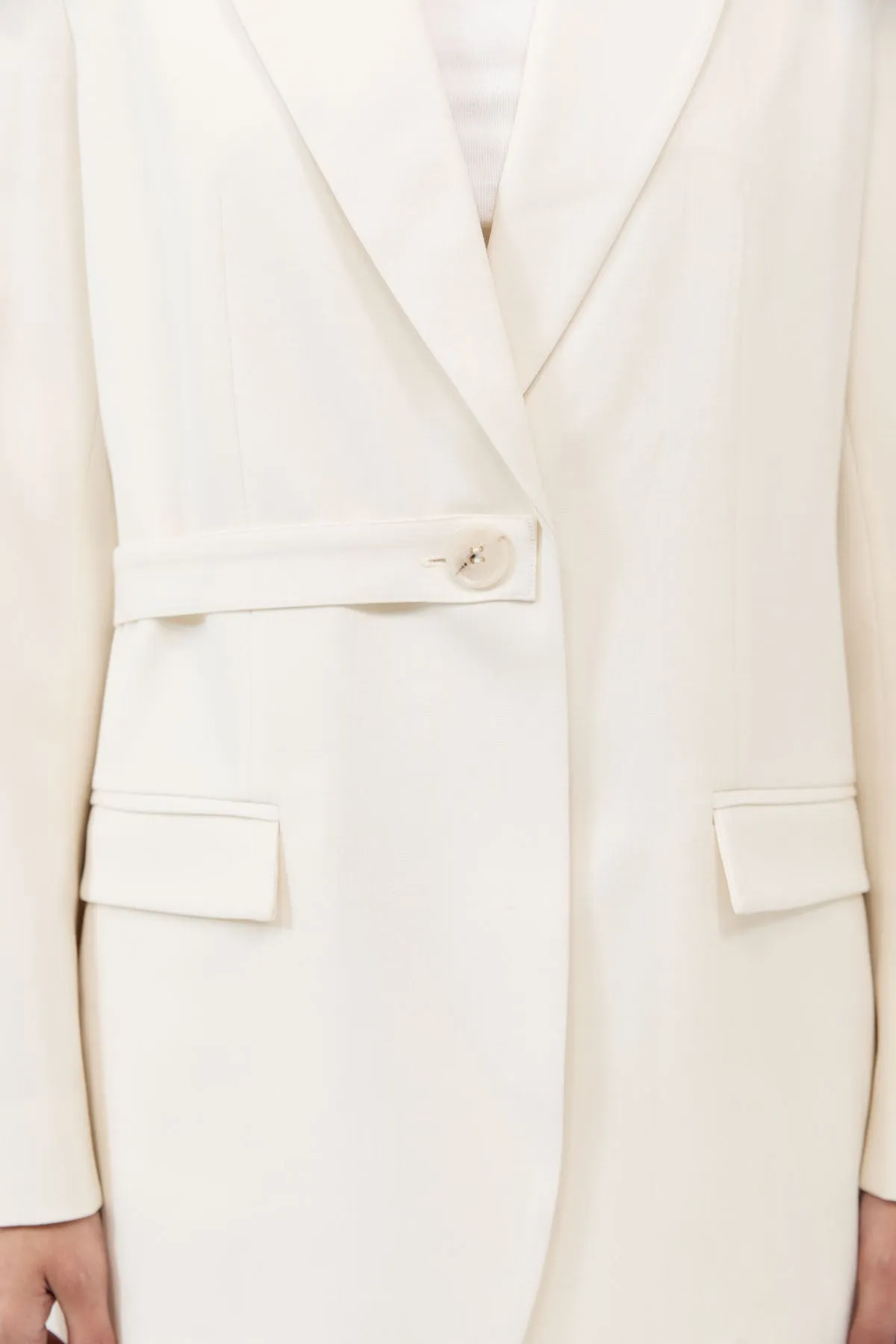 Belt Detail Blazer - Milk sold by St. Agni product image thumbnail 2