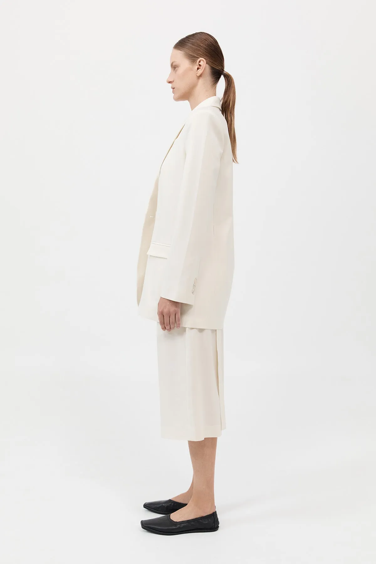 Belt Detail Blazer - Milk sold by St. Agni product image thumbnail 5