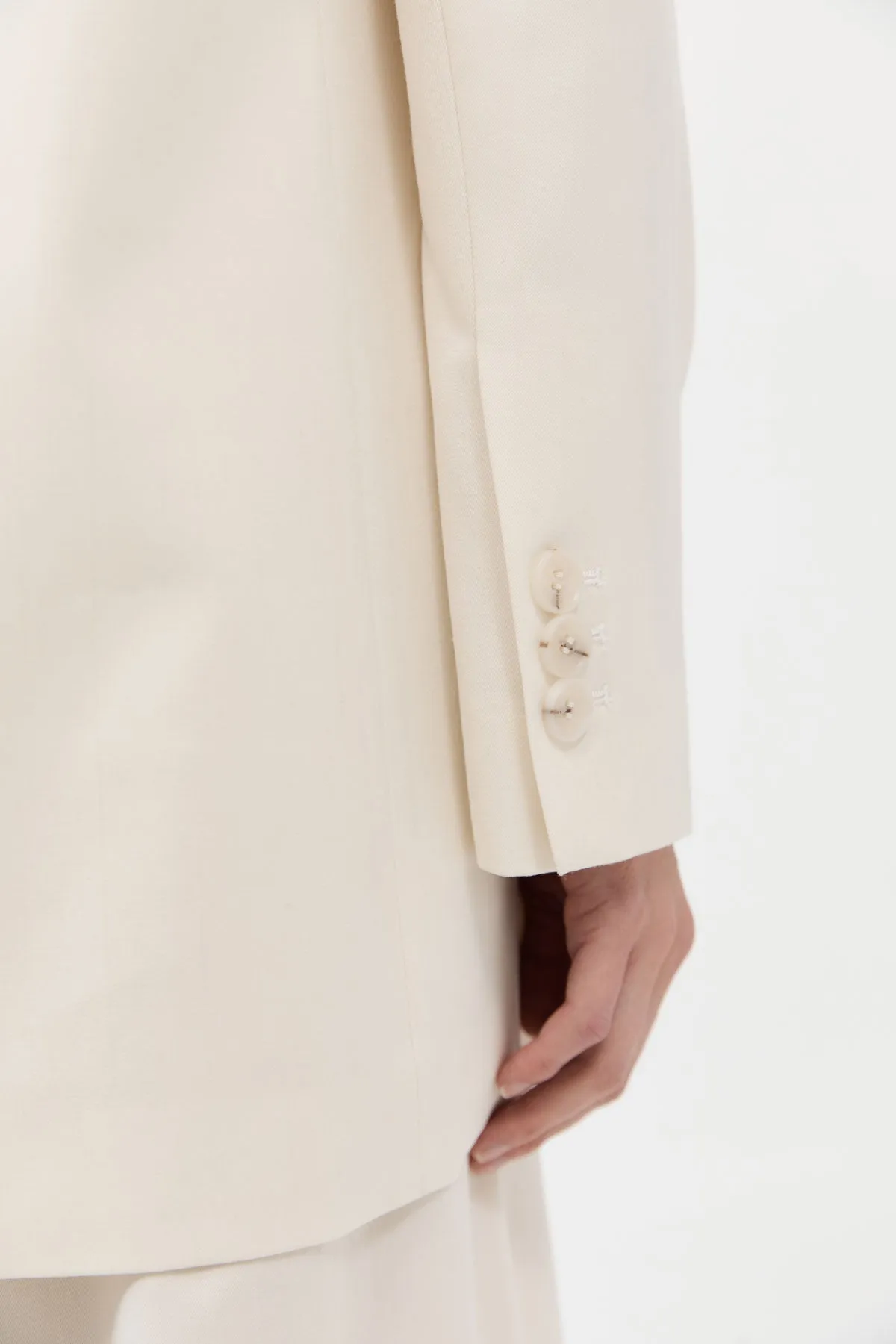 Belt Detail Blazer - Milk sold by St. Agni product image thumbnail 4