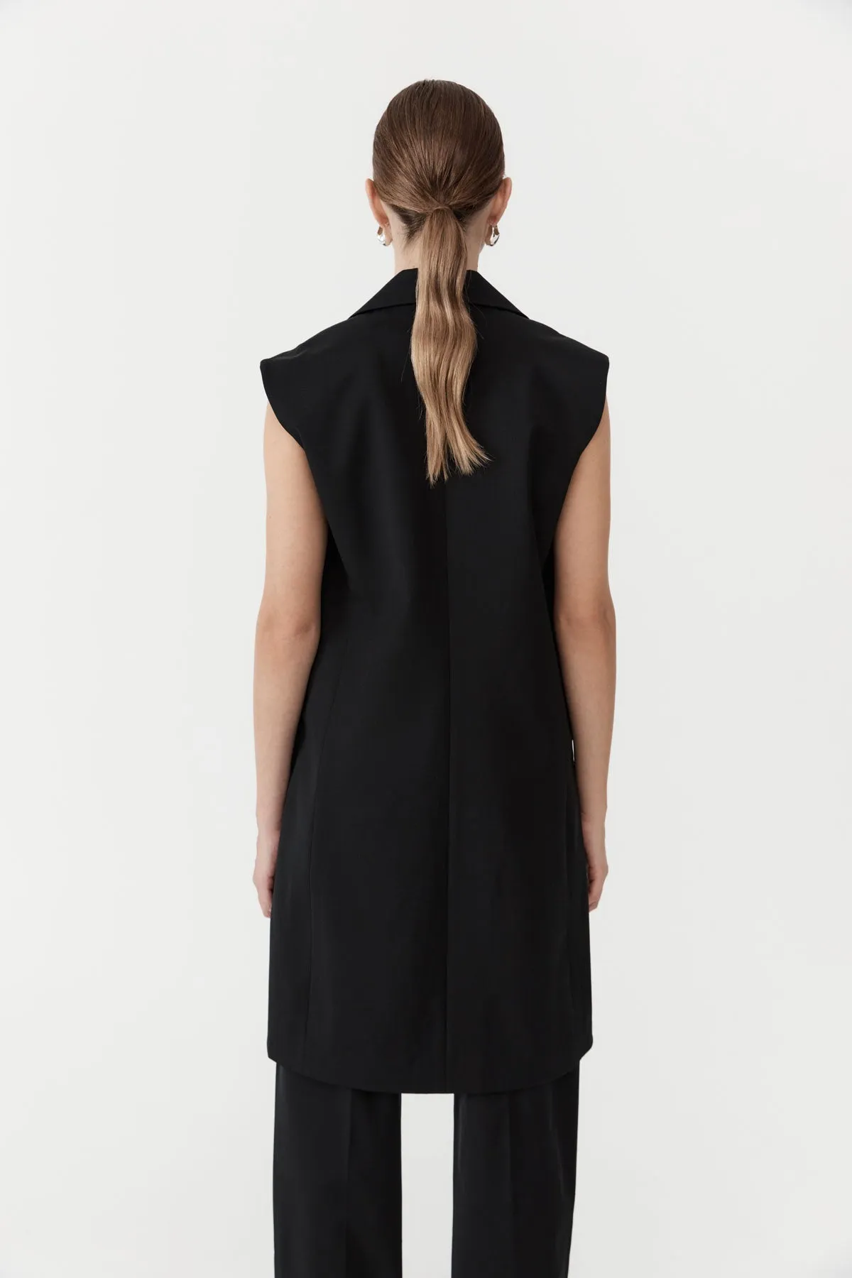 Sleeveless Tailored Blazer - Black sold by St. Agni product image thumbnail 3