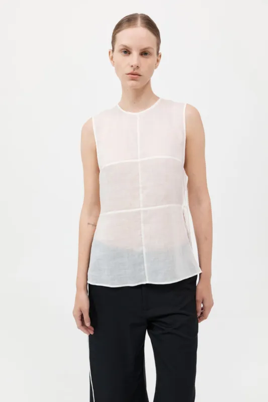 Semi Sheer Patchwork Top - Salt made by St. Agni