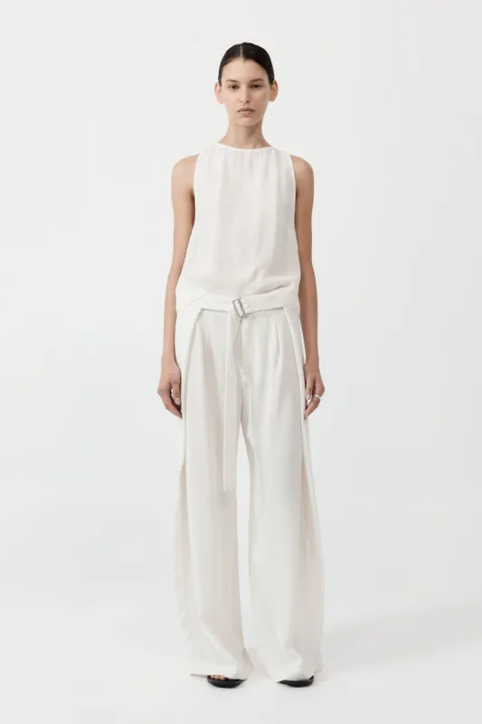 Viscose Shell Top - Off White sold by St. Agni