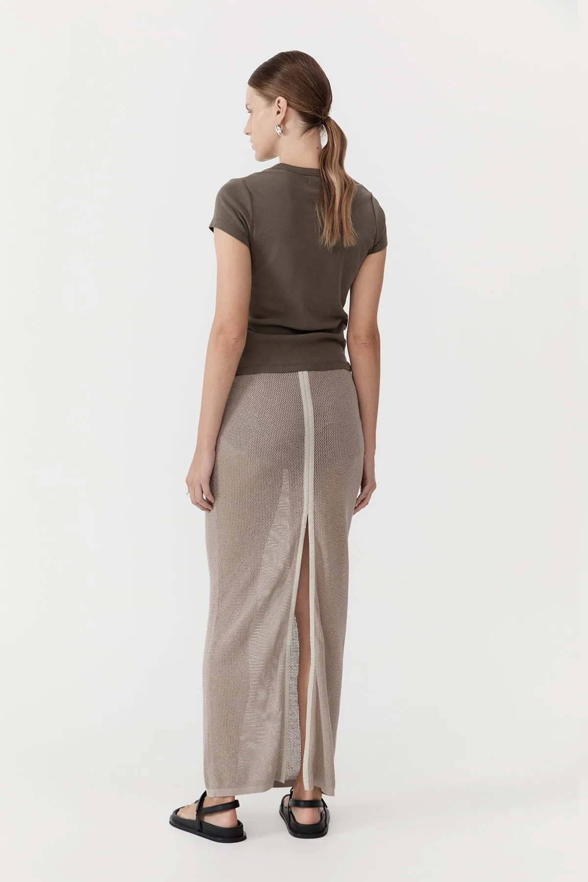 Mesh Maxi Skirt - Fog sold by St. Agni product image thumbnail 3