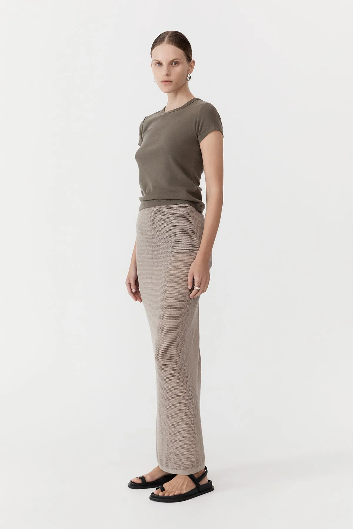 Mesh Maxi Skirt - Fog sold by St. Agni product image thumbnail 2