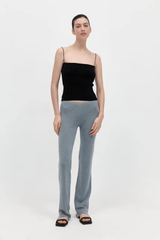 Low Waist Knit Pants - Grey Marle made by St. Agni