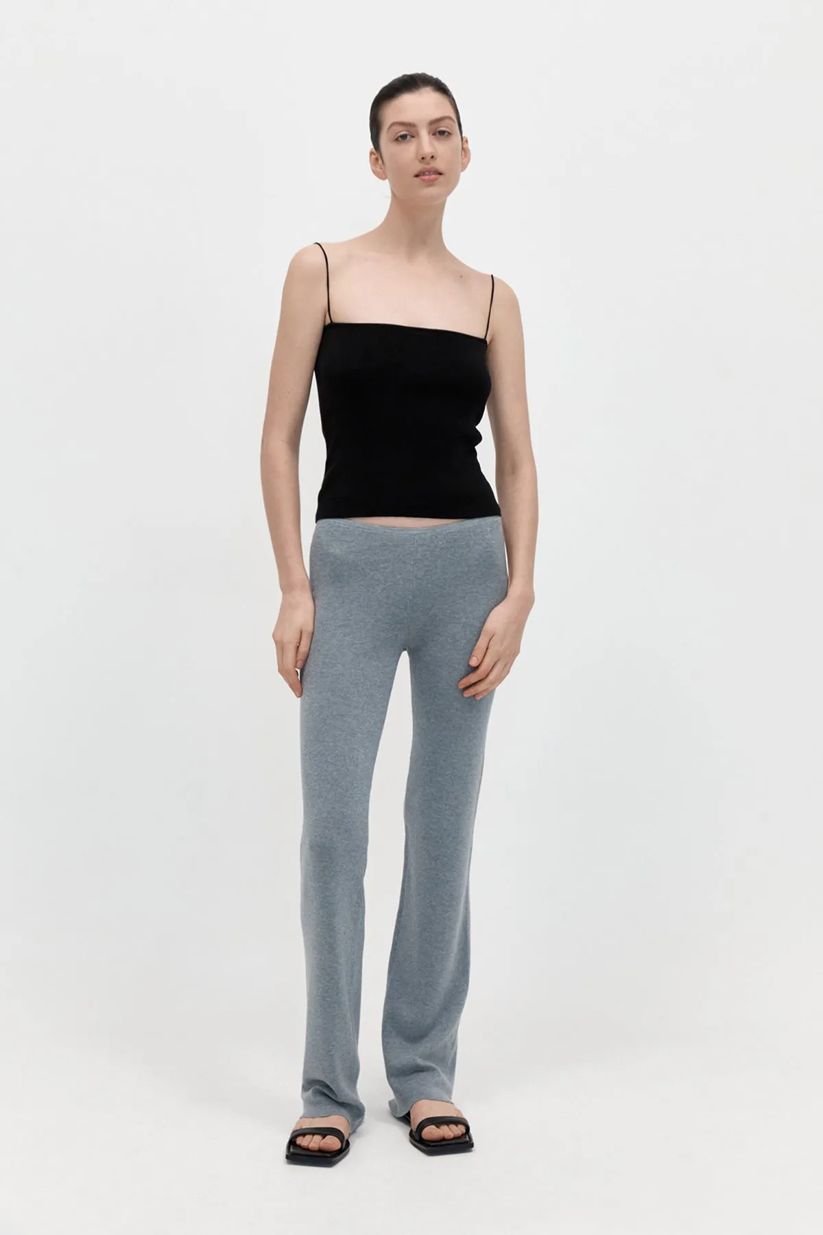 Low Waist Knit Pants - Grey Marle sold by St. Agni