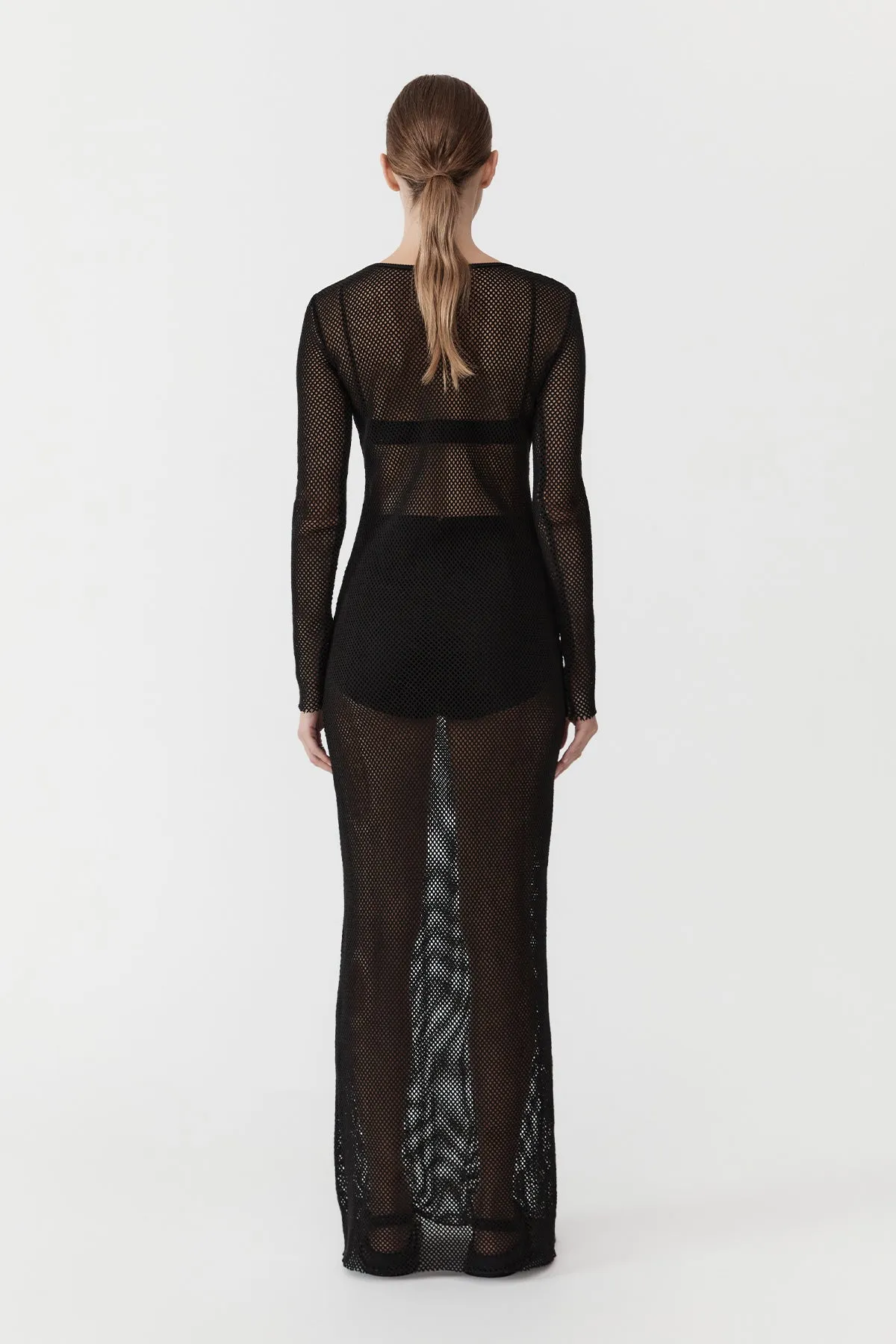 Mesh Long Sleeve Dress - Black sold by St. Agni product image thumbnail 4