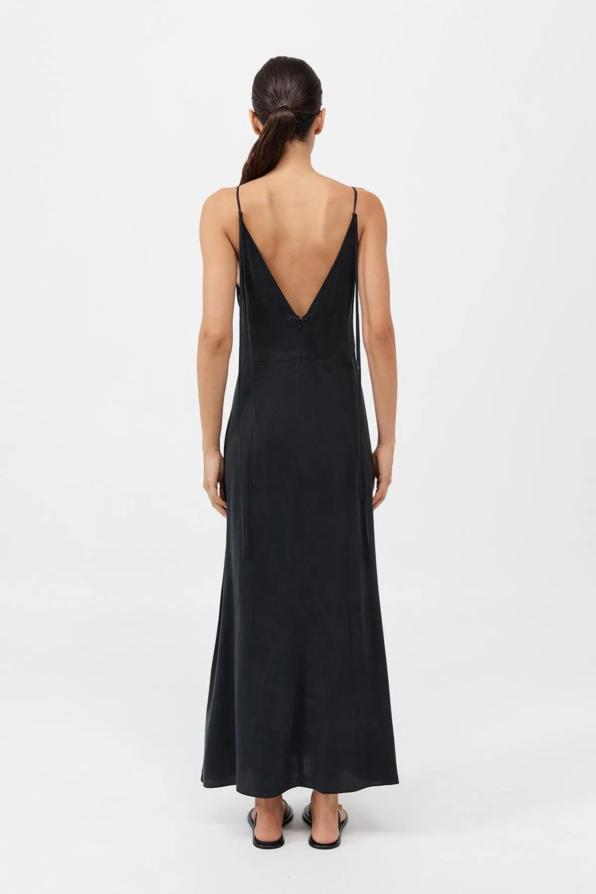 Gathered Tie Dress - Black sold by St. Agni product image thumbnail 5
