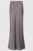Soft Silk Maxi Skirt - Pewter Grey sold by St. Agni
