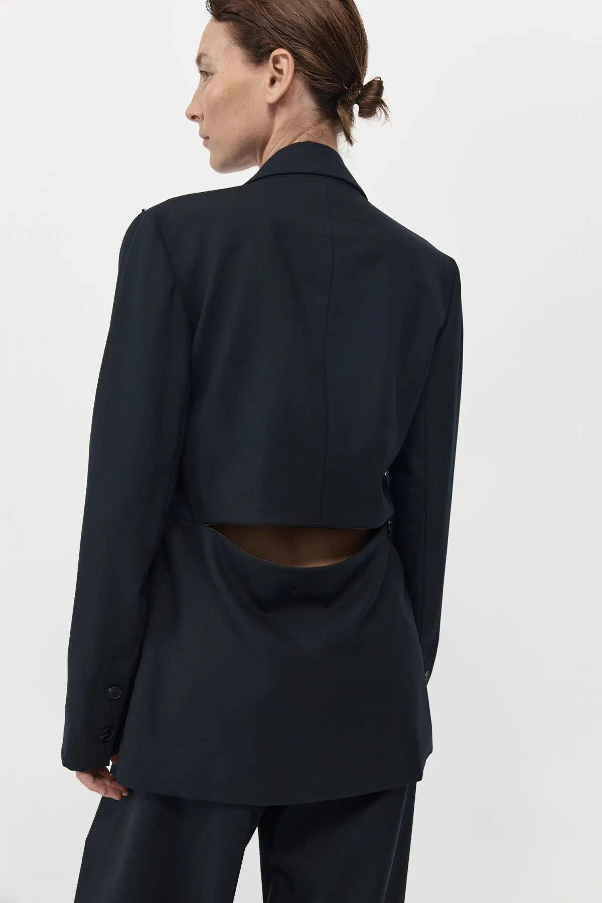 Zip Detail Blazer - Black sold by St. Agni product image thumbnail 4