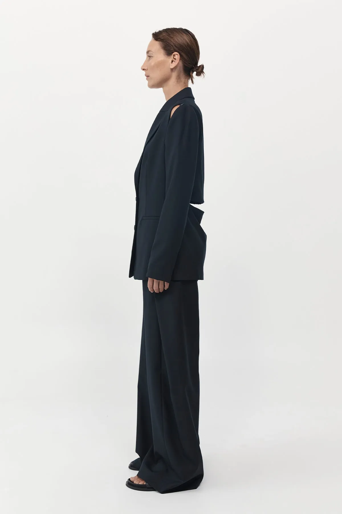 Zip Detail Blazer - Black sold by St. Agni product image thumbnail 3