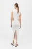 Linen Silk Blend Cut Out Dress - Salt sold by St. Agni