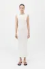 Linen Silk Blend Cut Out Dress - Salt sold by St. Agni