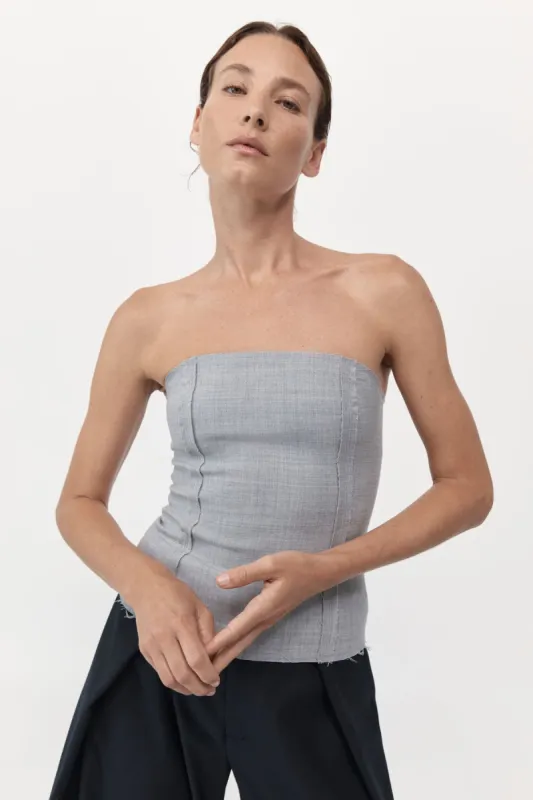 Bustier Top - Grey Heather made by St. Agni