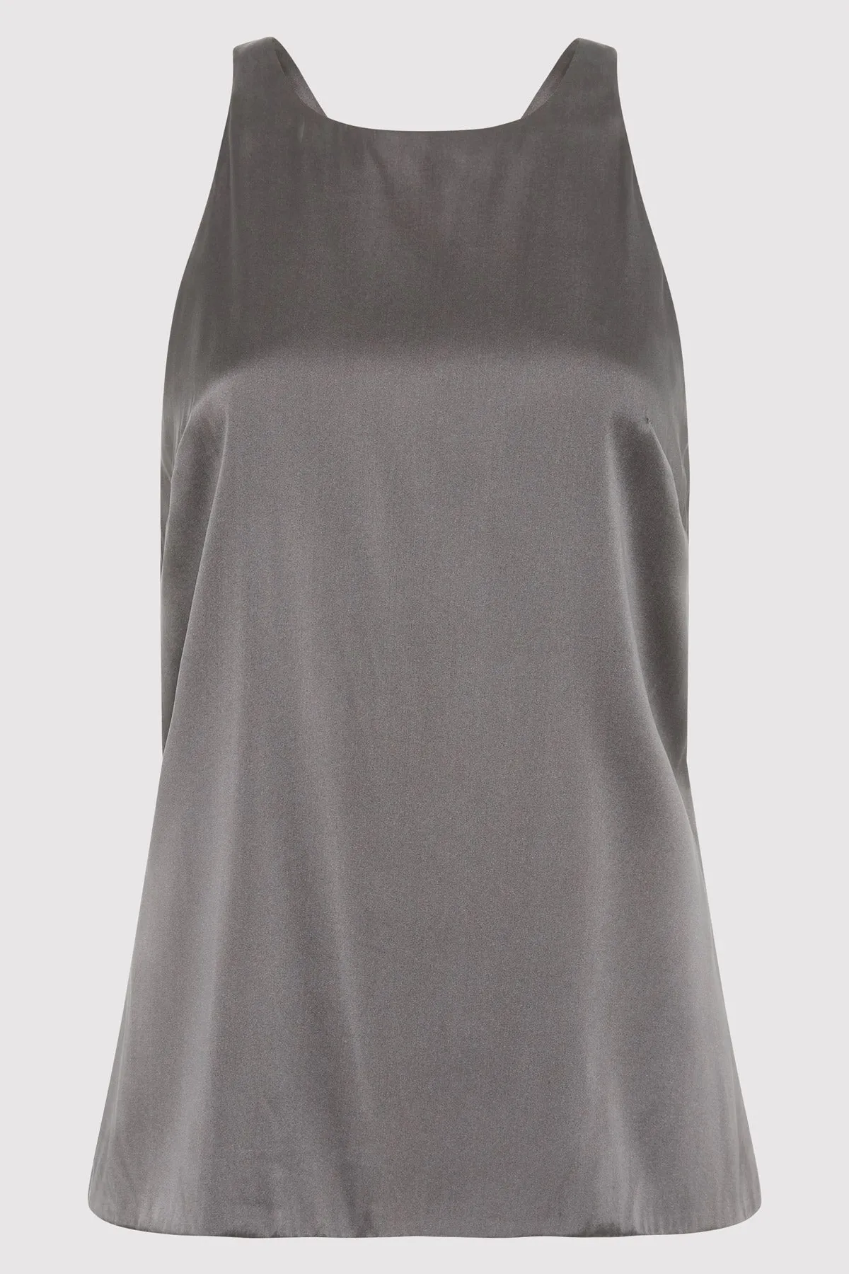 Soft Silk Suspender Top - Pewter Grey sold by St. Agni product image thumbnail 5