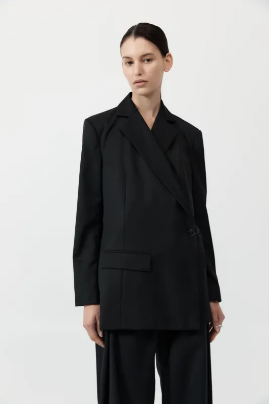 Wrap Blazer - Black sold by St. Agni