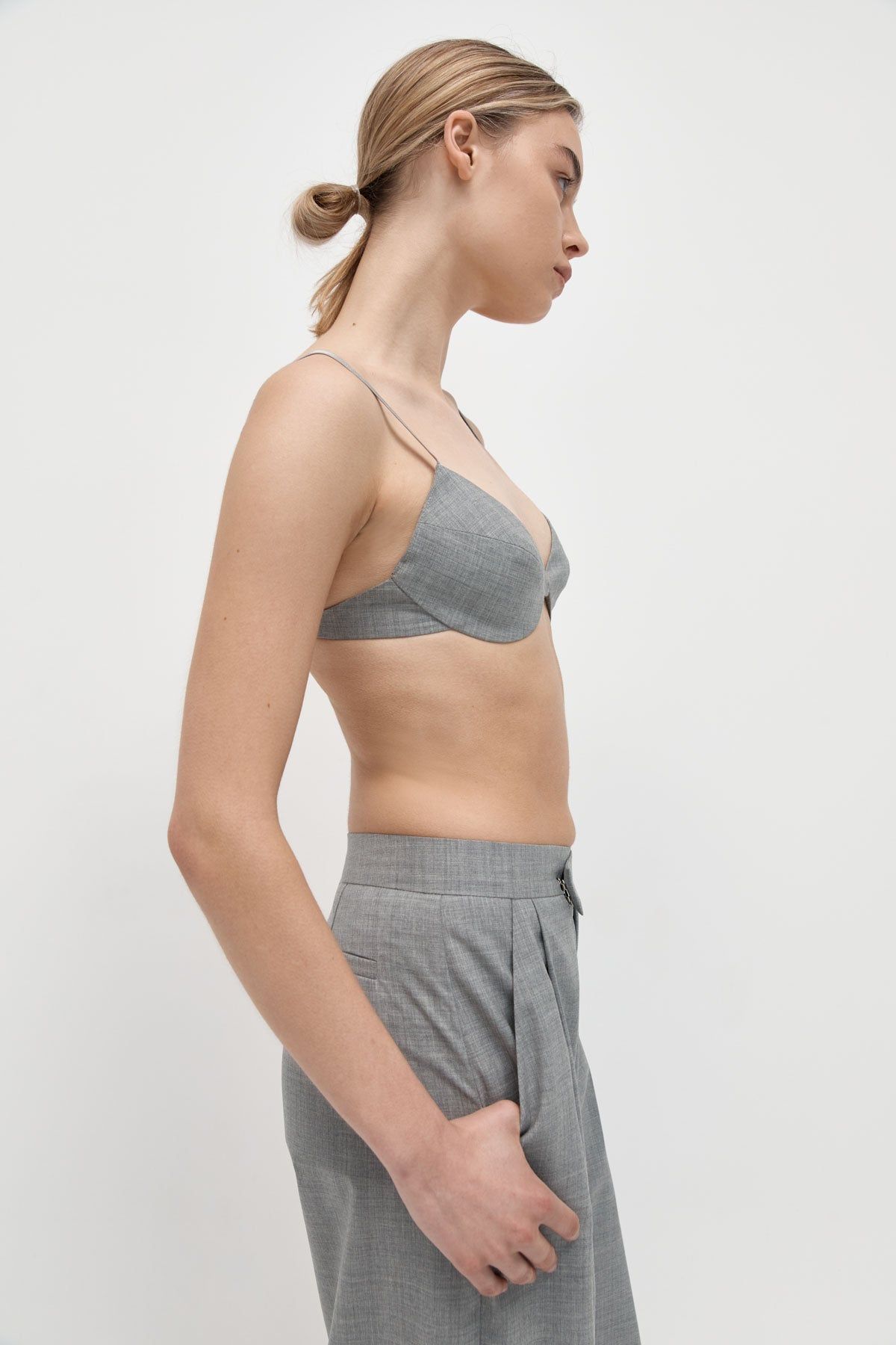 Tailored Bralette - Grey sold by St. Agni product image thumbnail 2