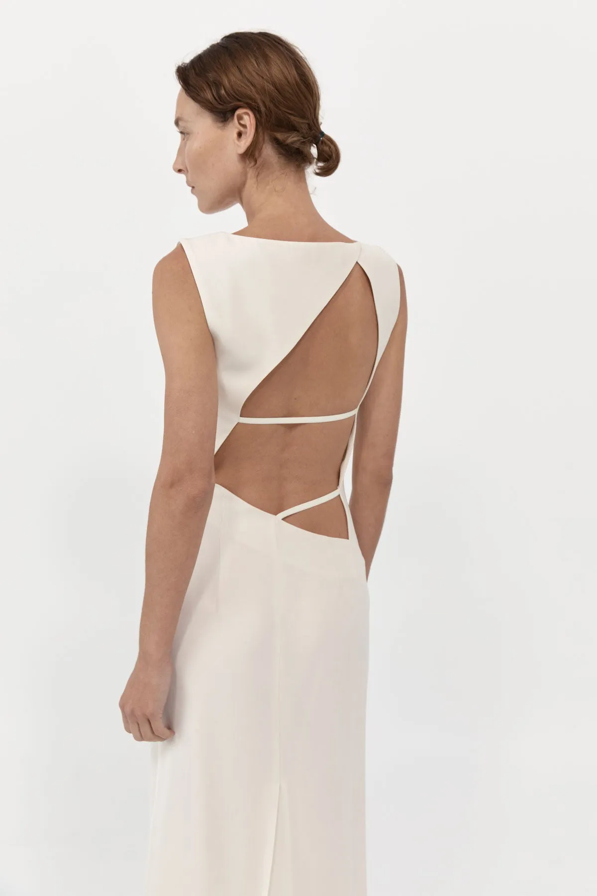 Cut Out Midi Dress - Cool White sold by St. Agni