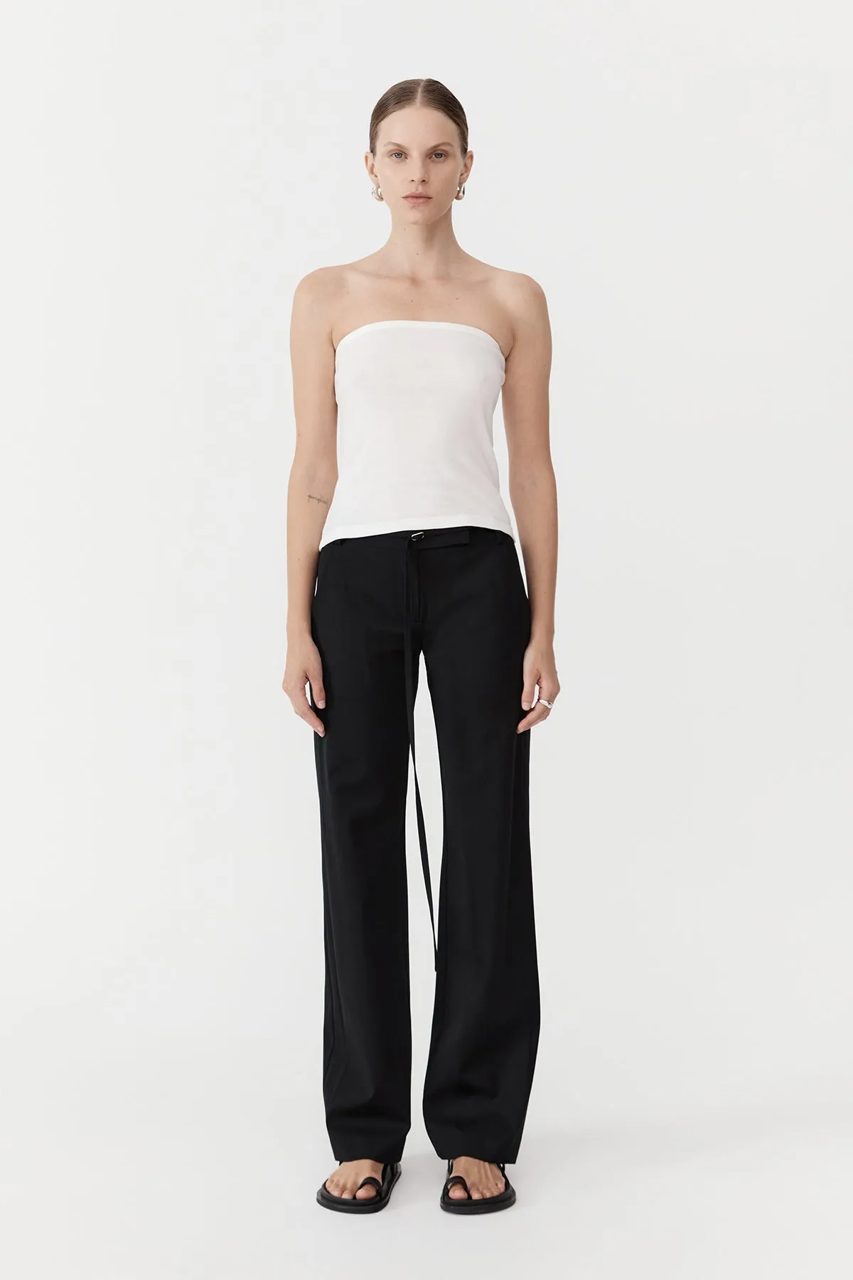 Organic Cotton Strapless Top - White sold by St. Agni product image thumbnail 3