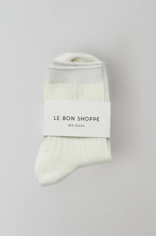Her Socks by Le Bon Shoppe - White sold by St. Agni
