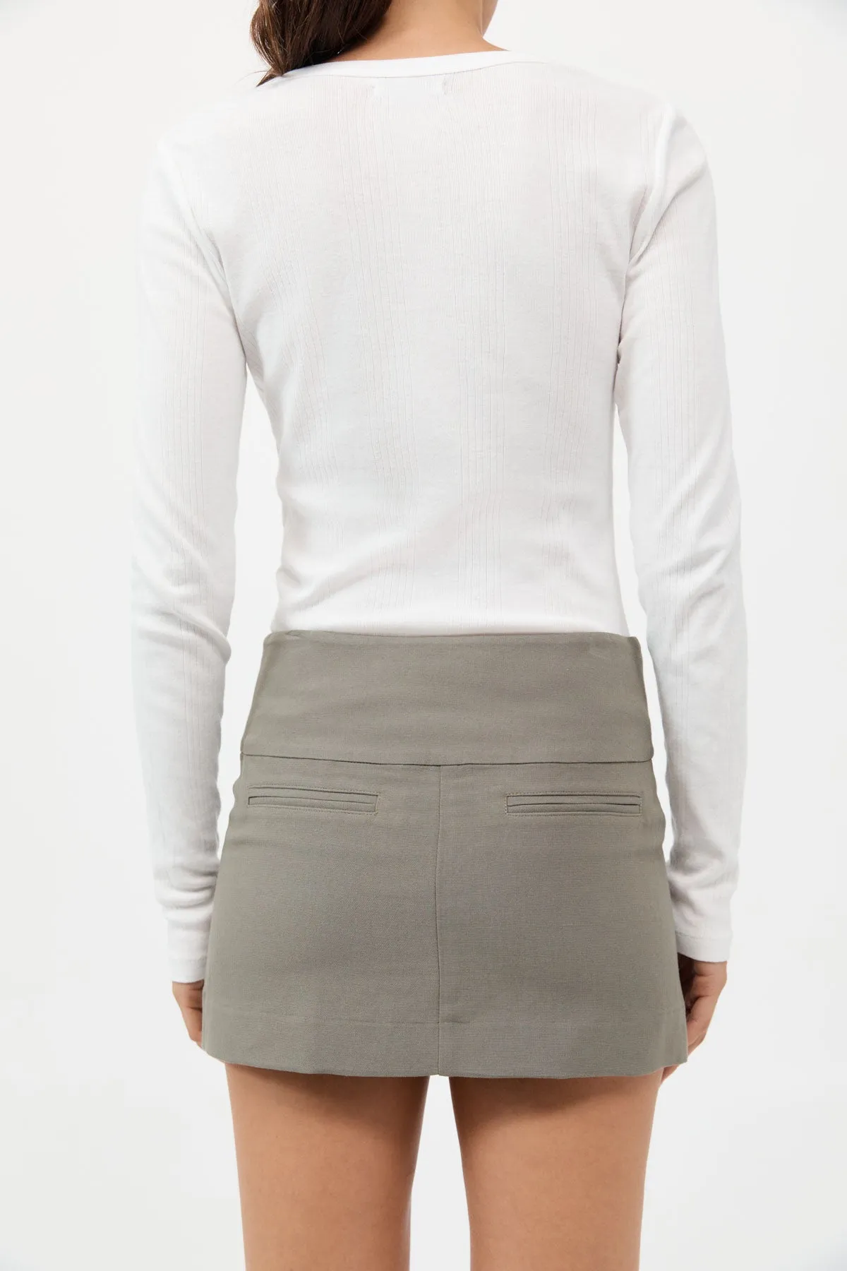 Organic Cotton Soft Rib Long Sleeve Top - White sold by St. Agni product image thumbnail 3