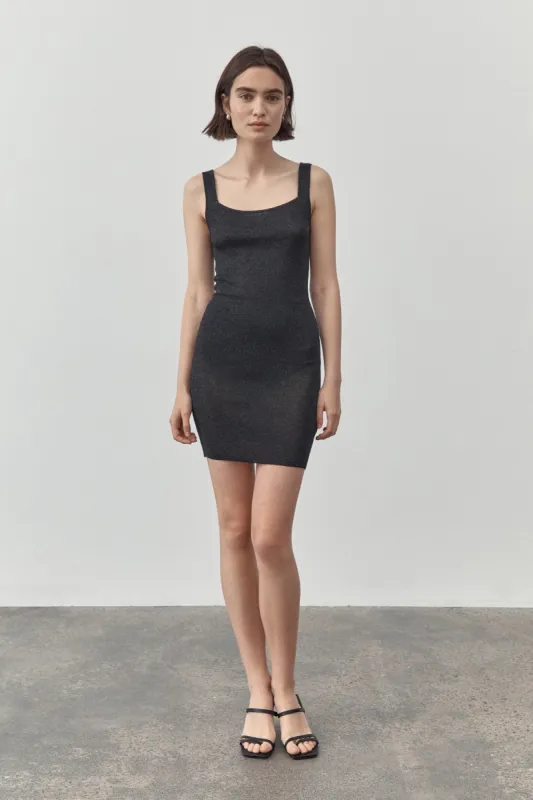 90s Sheer Knit Mini Dress - Galaxy sold by St. Agni