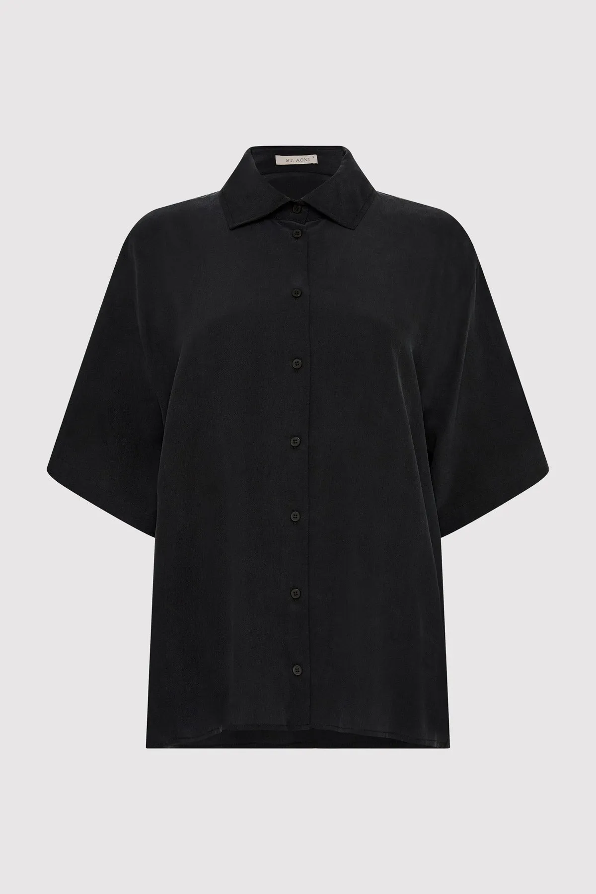 Unisex Silk Shirt - Washed Black sold by St. Agni product image thumbnail 5