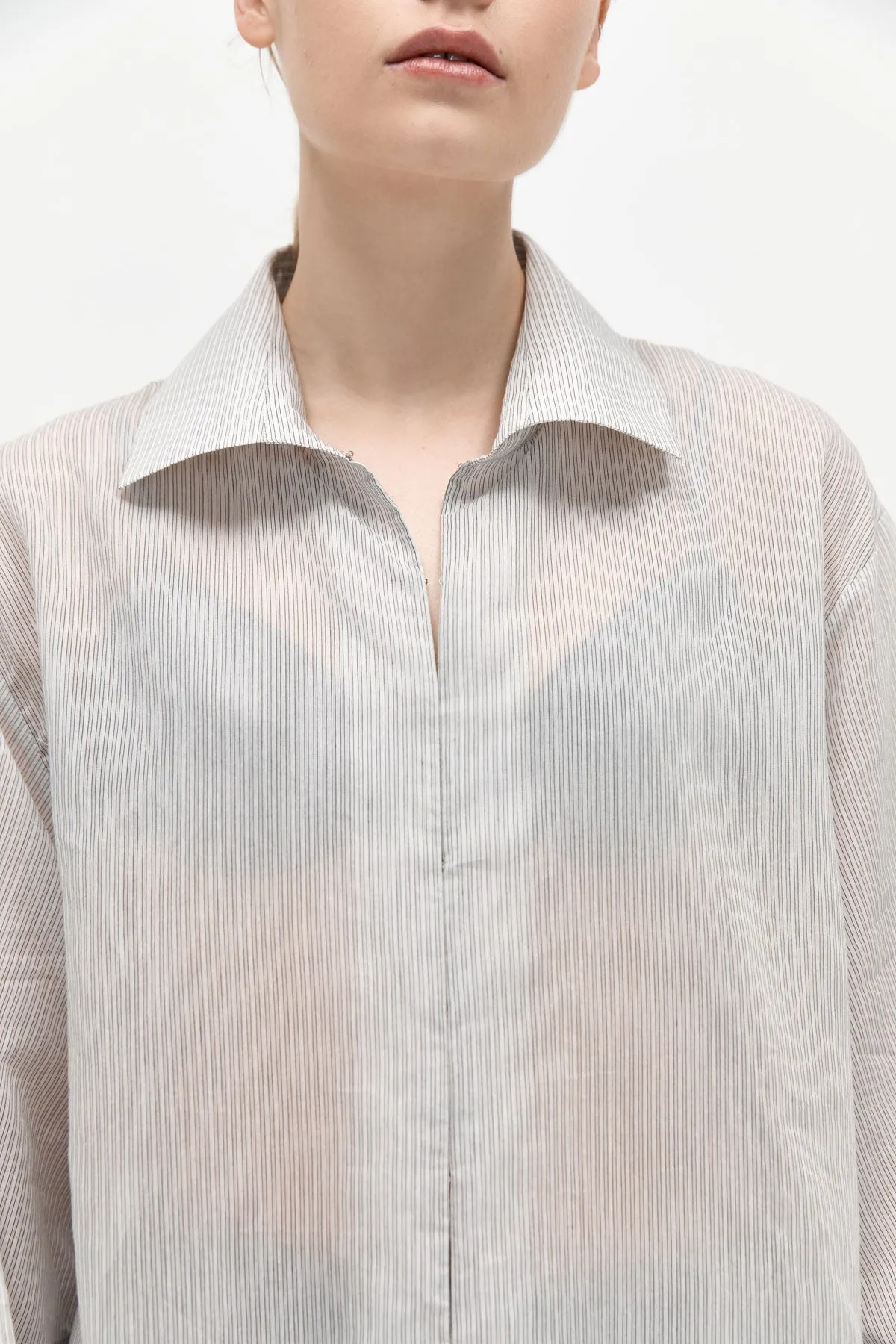 Oversized Shirt - Sheer Stripe sold by St. Agni product image thumbnail 3