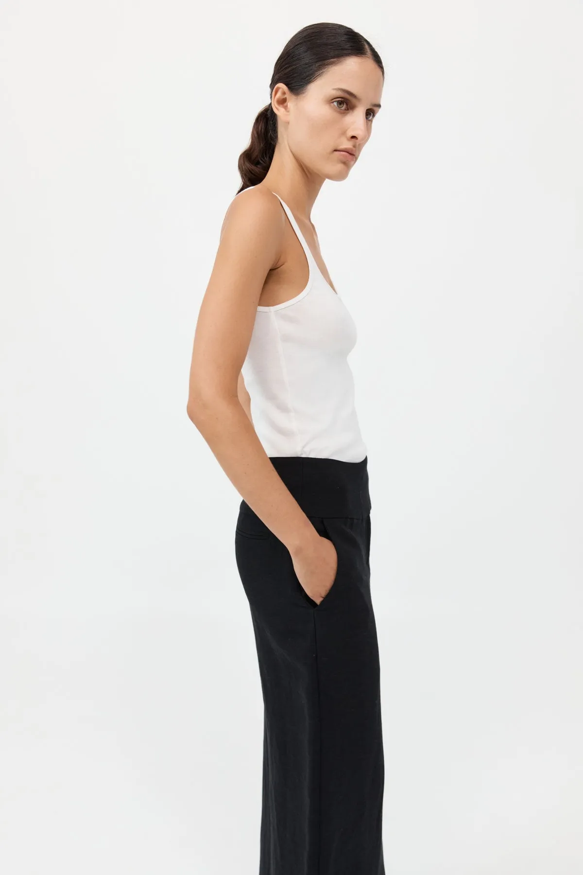 Wide Waistband Column Skirt - Black sold by St. Agni product image thumbnail 3