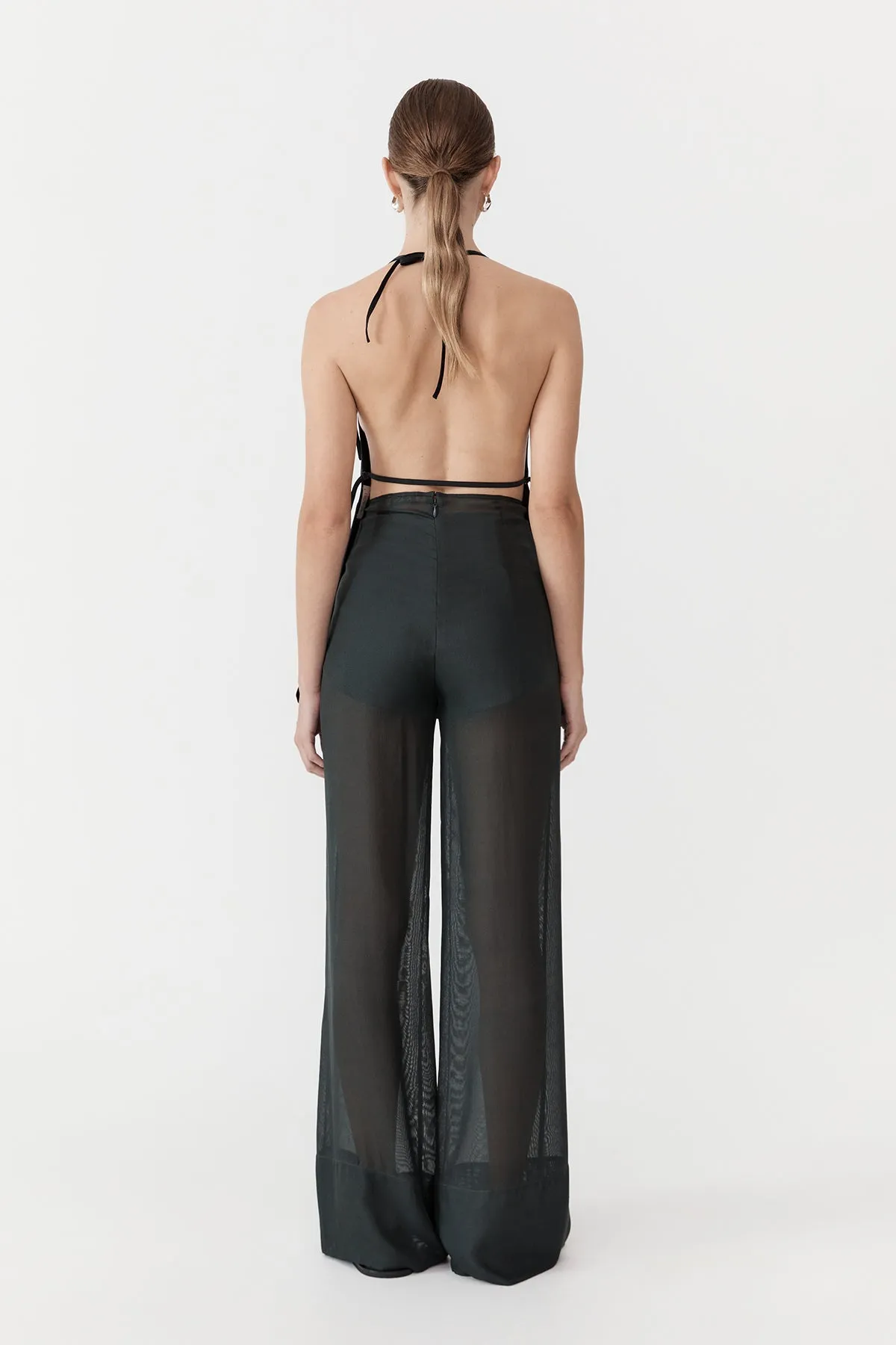 Sheer Silk Gauze Pants - Soot sold by St. Agni product image thumbnail 5