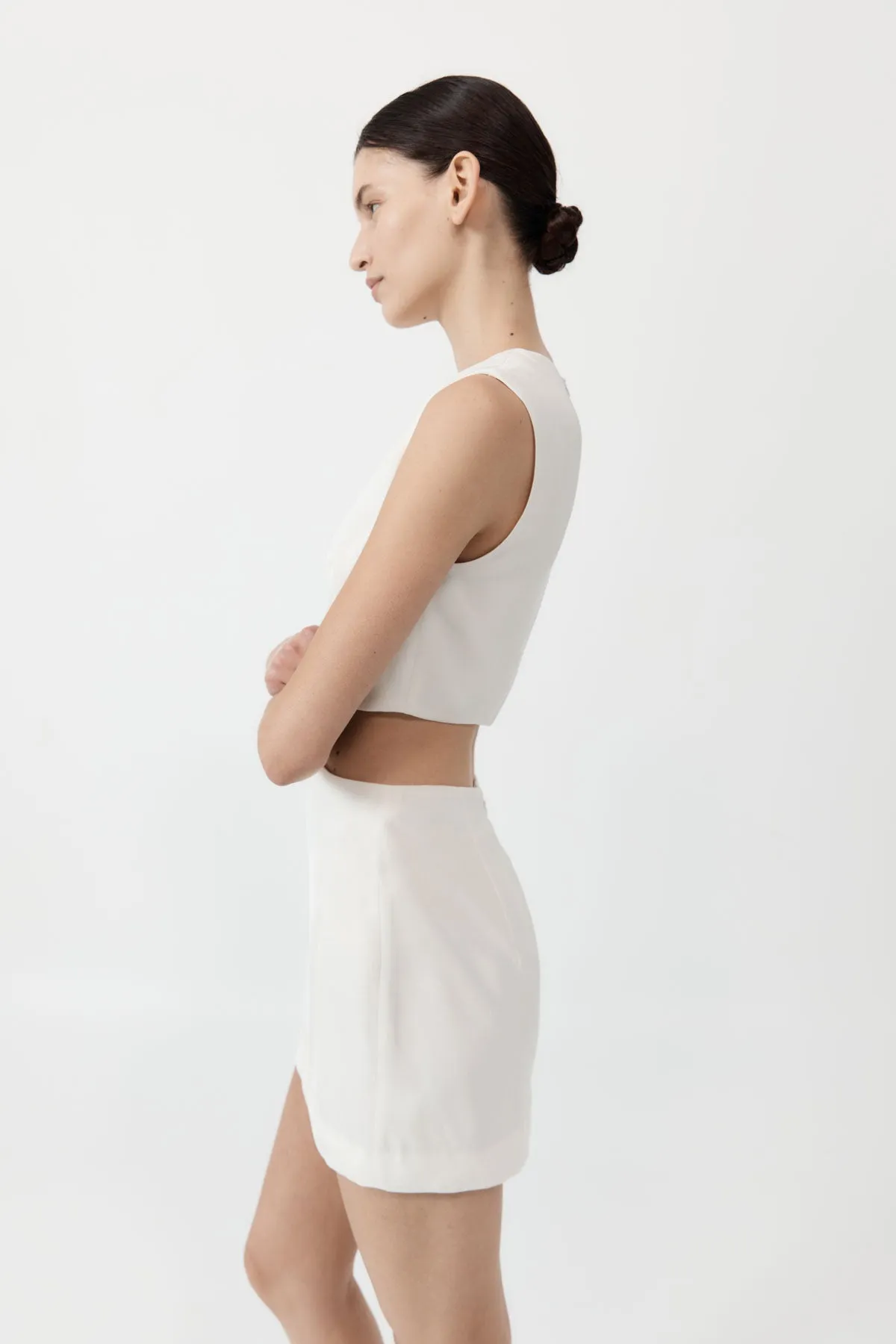 Clip Buckle Mini Dress - Off White sold by St. Agni product image thumbnail 4