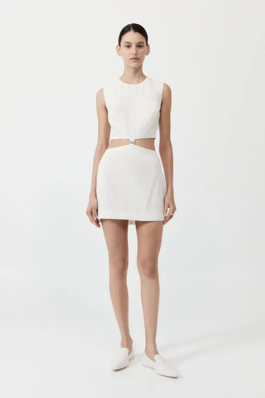 Clip Buckle Mini Dress - Off White sold by St. Agni