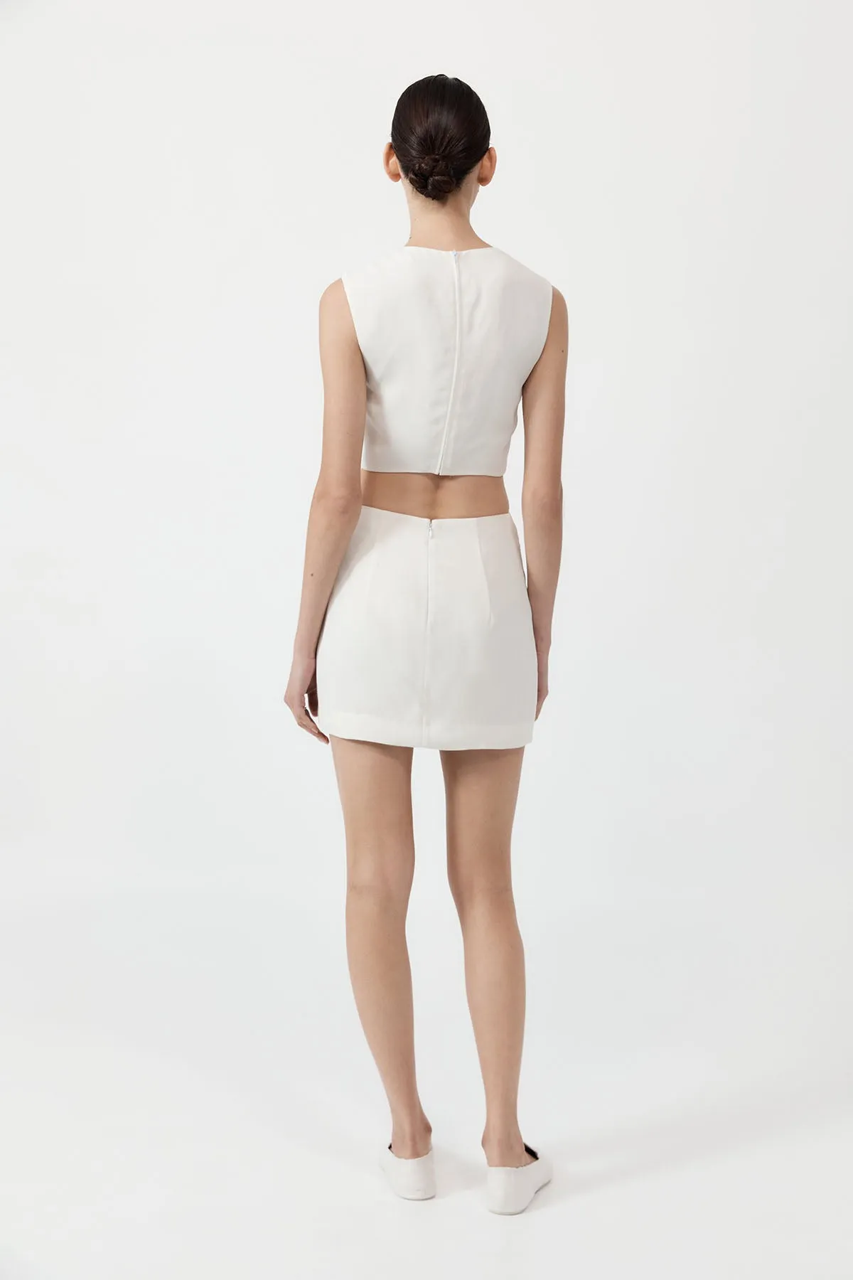 Clip Buckle Mini Dress - Off White sold by St. Agni product image thumbnail 5