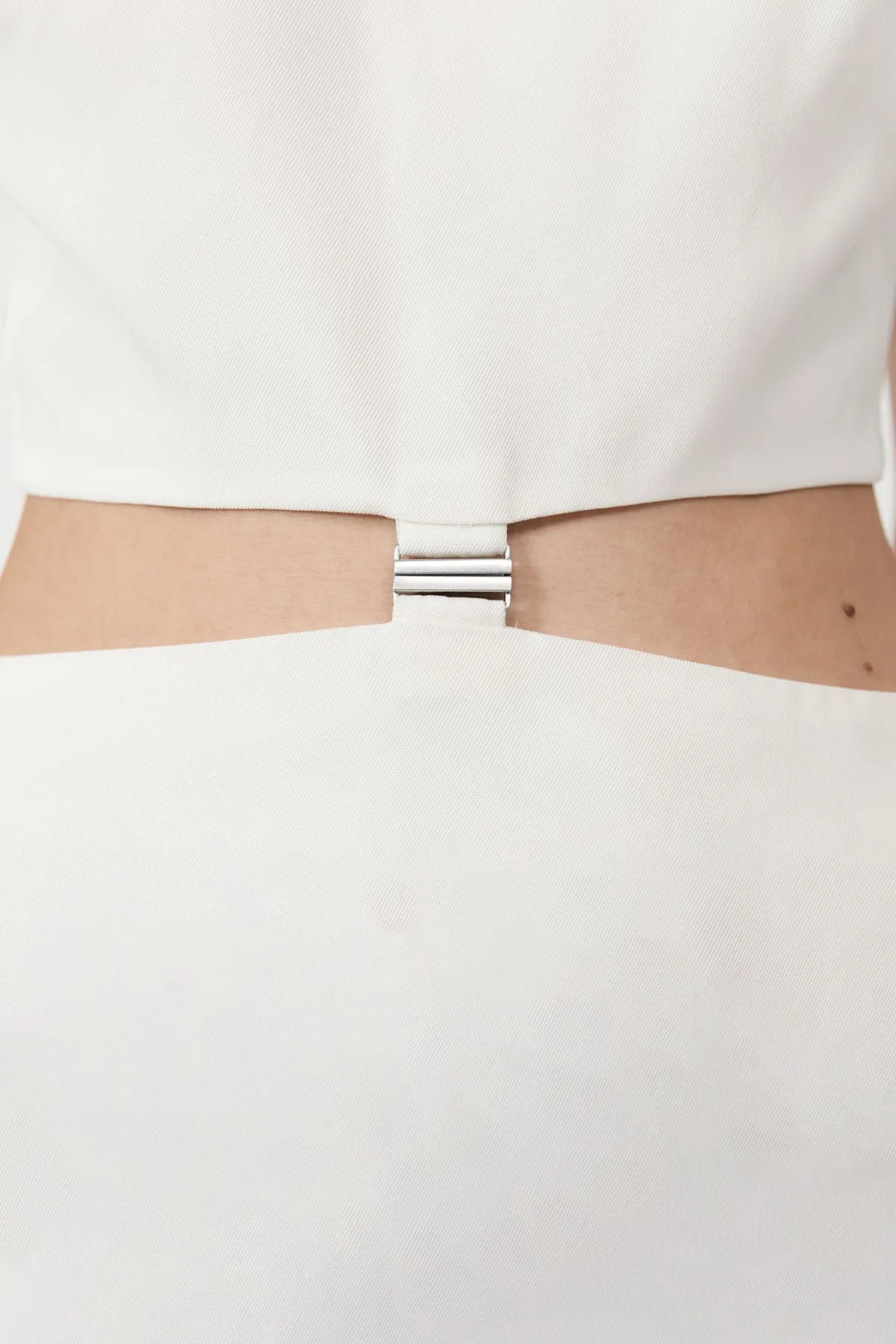 Clip Buckle Mini Dress - Off White sold by St. Agni product image thumbnail 3