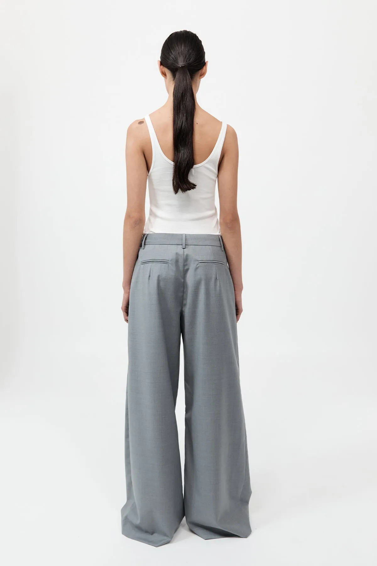 Wool Pleat Pants - Grey sold by St. Agni product image thumbnail 4