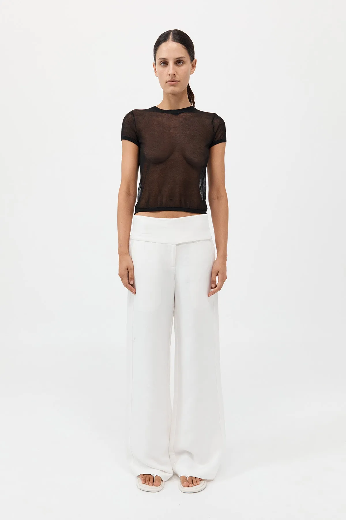 Wide Waistband Pants - Salt sold by St. Agni