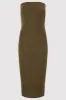 90s Strapless Knit Midi Dress - Kelp sold by St. Agni